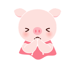 pink pig<MOKO> sticker #2623768