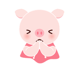 pink pig<MOKO> sticker #2623768