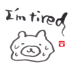 Face Bear-brush English ver.- sticker #2624142