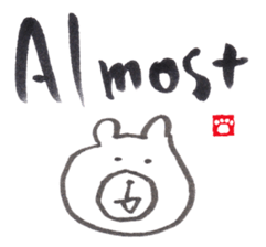 Face Bear-brush English ver.- sticker #2624148