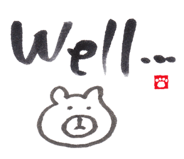 Face Bear-brush English ver.- sticker #2624151