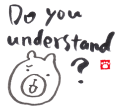 Face Bear-brush English ver.- sticker #2624167