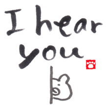 Face Bear-brush English ver.- sticker #2624168