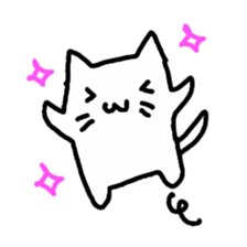 my white cat sticker sticker #2625570