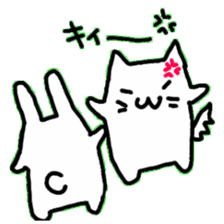 my white cat sticker sticker #2625575