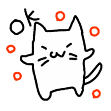 my white cat sticker sticker #2625597