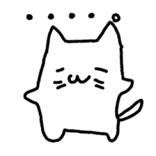 my white cat sticker sticker #2625602