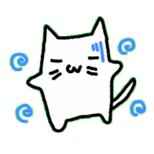 my white cat sticker sticker #2625607