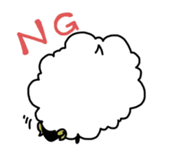 the fluffy sheep sticker #2626129