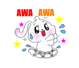 Rabbit of brilliant eyes. sticker #2626378