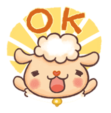 Happy 300 % cotton sheep sticker #2627579
