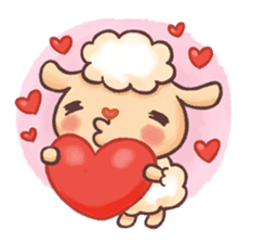 Happy 300 % cotton sheep sticker #2627580