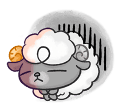 Happy 300 % cotton sheep sticker #2627589