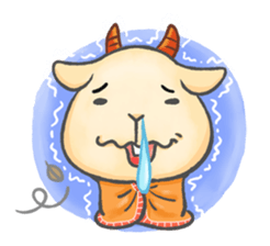 Happy 300 % cotton sheep sticker #2627599