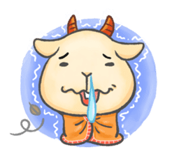 Happy 300 % cotton sheep sticker #2627599