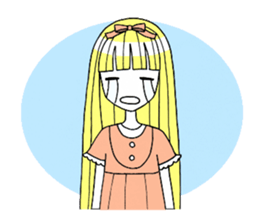 Girl that sometimes become princess tone sticker #2628074