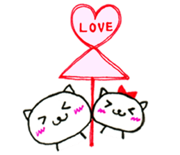 Heartwarm Cat and Love Cat sticker #2628730