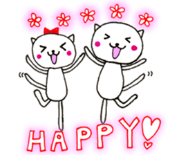 Heartwarm Cat and Love Cat sticker #2628757