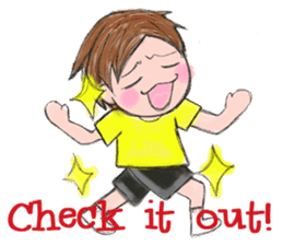 Schoolchild Akkun(English) sticker #2629391