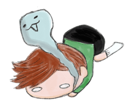 Schoolchild Akkun(English) sticker #2629398