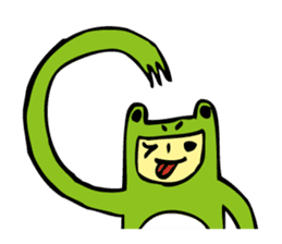 Costume of the frog (kigurumikaerusan) sticker #2630849