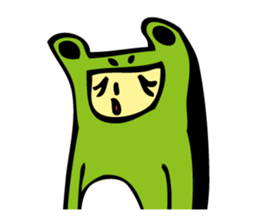 Costume of the frog (kigurumikaerusan) sticker #2630851