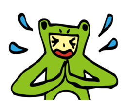 Costume of the frog (kigurumikaerusan) sticker #2630878