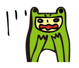 Costume of the frog (kigurumikaerusan) sticker #2630879