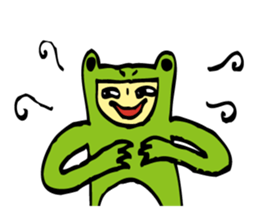 Costume of the frog (kigurumikaerusan) sticker #2630881