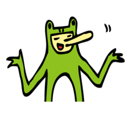 Costume of the frog (kigurumikaerusan) sticker #2630882