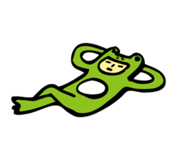 Costume of the frog (kigurumikaerusan) sticker #2630886