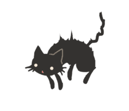 Elastic Black cat sticker #2630971