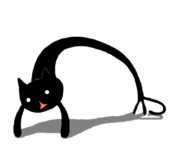 Elastic Black cat sticker #2630979