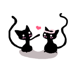 Elastic Black cat sticker #2630984