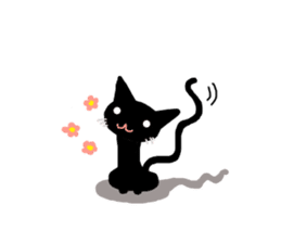 Elastic Black cat sticker #2630985