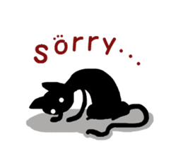 Elastic Black cat sticker #2630988