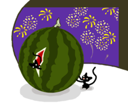 Elastic Black cat sticker #2630998