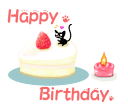 Elastic Black cat sticker #2631001