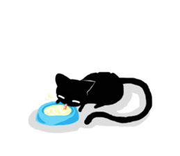 Elastic Black cat sticker #2631002