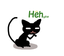 Elastic Black cat sticker #2631007