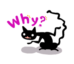 Elastic Black cat sticker #2631008