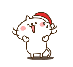 Santa Claus cat sticker #2631637