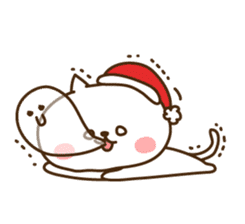 Santa Claus cat sticker #2631640
