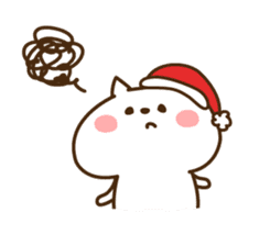 Santa Claus cat sticker #2631642