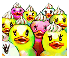 Rubber duck "Barbara" sticker #2632008