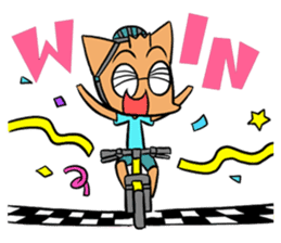 Cycling Cat by ROGER I.S. sticker #2635611