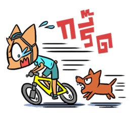 Cycling Cat by ROGER I.S. sticker #2635615
