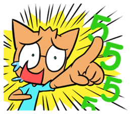 Cycling Cat by ROGER I.S. sticker #2635625