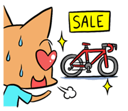 Cycling Cat by ROGER I.S. sticker #2635628