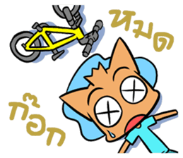 Cycling Cat by ROGER I.S. sticker #2635630